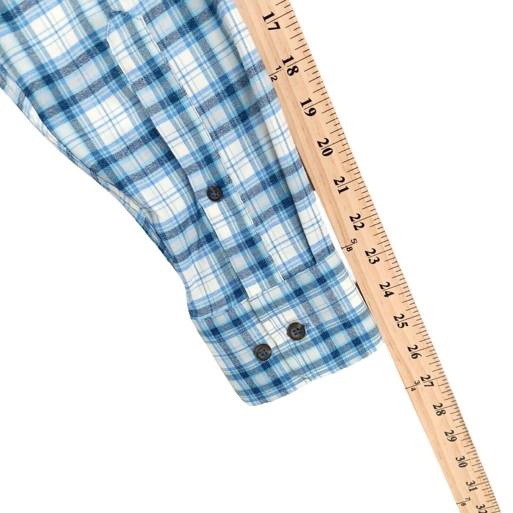 Peter Millar Shirt Mens M Blue Plaid Gator Creek Flannel Preppy Classic - Picture 11 of 14